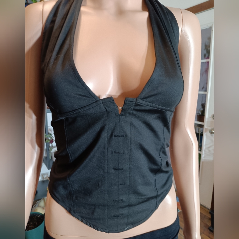 Chic Black Halter Top